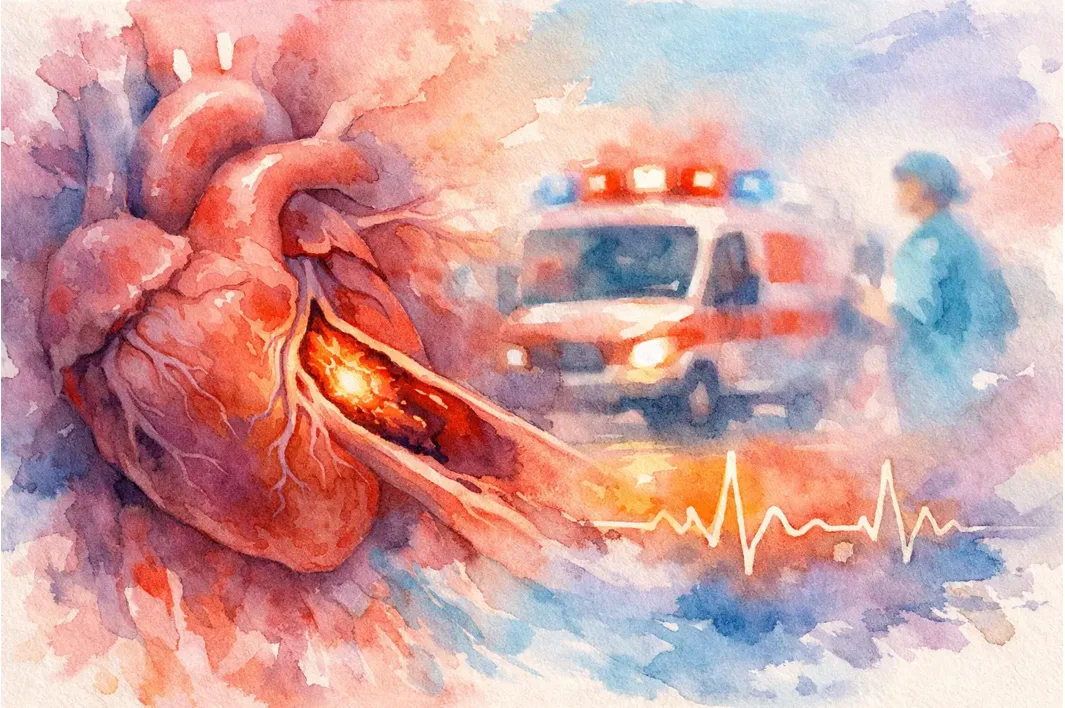 Casos de trombosis coronaria y atención urgente